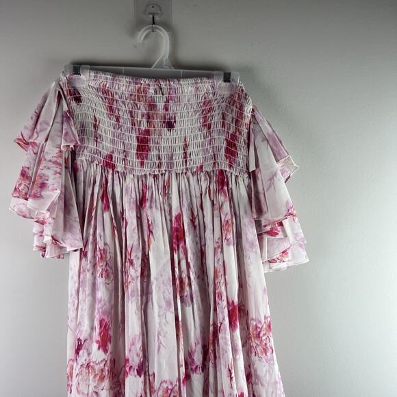 MISA Los Angeles Dress Coquette Revolve Dina In Abstract Rose M Romantic NWT - Picture 3 of 10